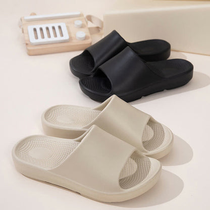 Claquettes EVA à semelle épaisse de couleur unie