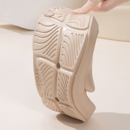 Claquettes EVA à semelle épaisse de couleur unie