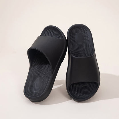 Claquettes EVA à semelle épaisse de couleur unie