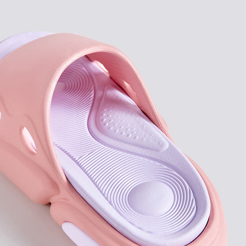 Chaussons antidérapants à blocs de couleur avec support de voûte plantaire