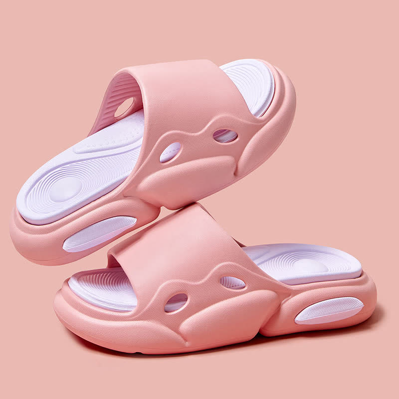 Chaussons antidérapants à blocs de couleur avec support de voûte plantaire - Rose et violet - EU40-41 (US7-7,5) - image 5