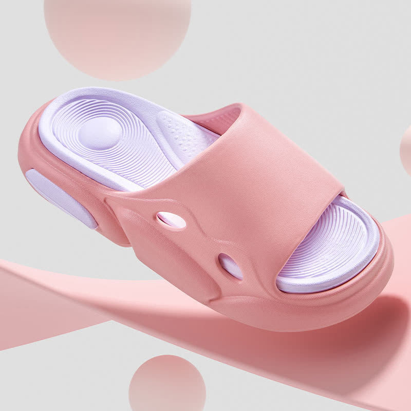 Chaussons antidérapants à blocs de couleur avec support de voûte plantaire