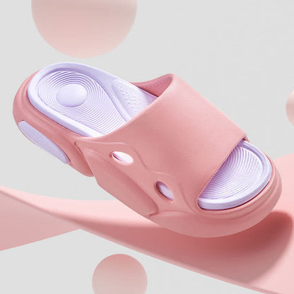 Chaussons antidérapants à blocs de couleur avec support de voûte plantaire