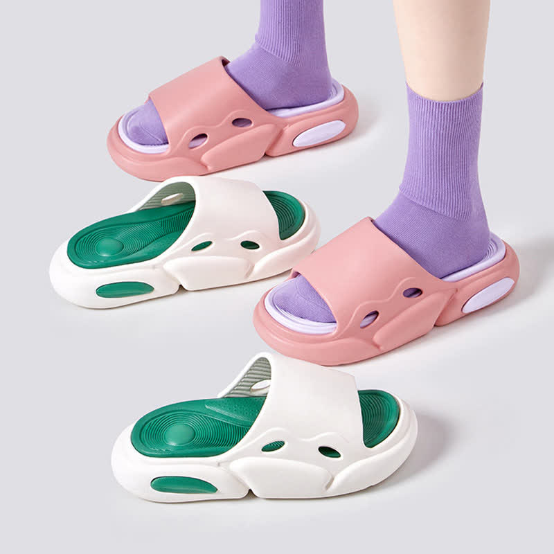 Chaussons antidérapants à blocs de couleur avec support de voûte plantaire - image 1