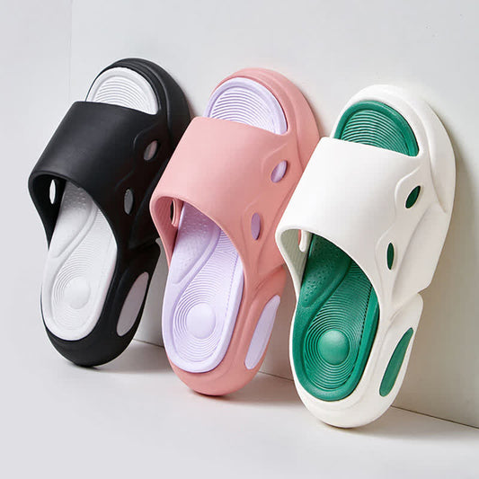 Chaussons antidérapants à blocs de couleur avec support de voûte plantaire - image 0