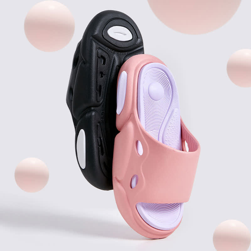 Chaussons antidérapants à blocs de couleur avec support de voûte plantaire