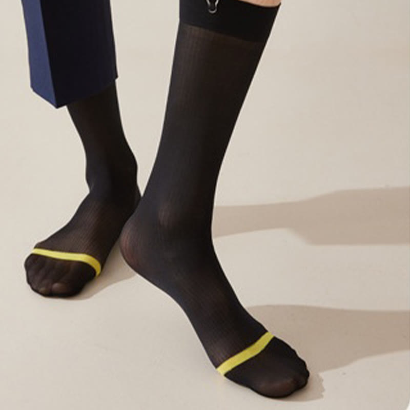 Chaussettes mi-mollet en soie glacée grande taille (4 paires)