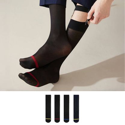 Chaussettes mi-mollet en soie glacée grande taille (4 paires)