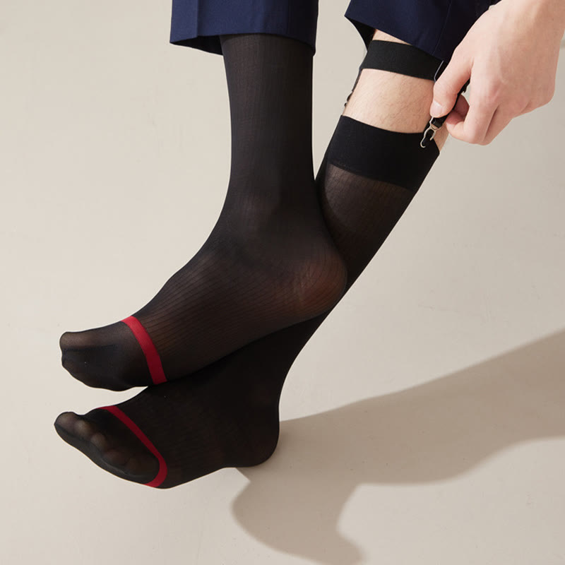 Chaussettes mi-mollet en soie glacée grande taille (4 paires)