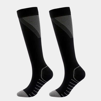 Chaussettes de compression à rayures en forme de V (5 paires)