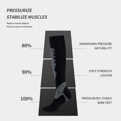 Chaussettes de compression sport à motif losange (3 paires)