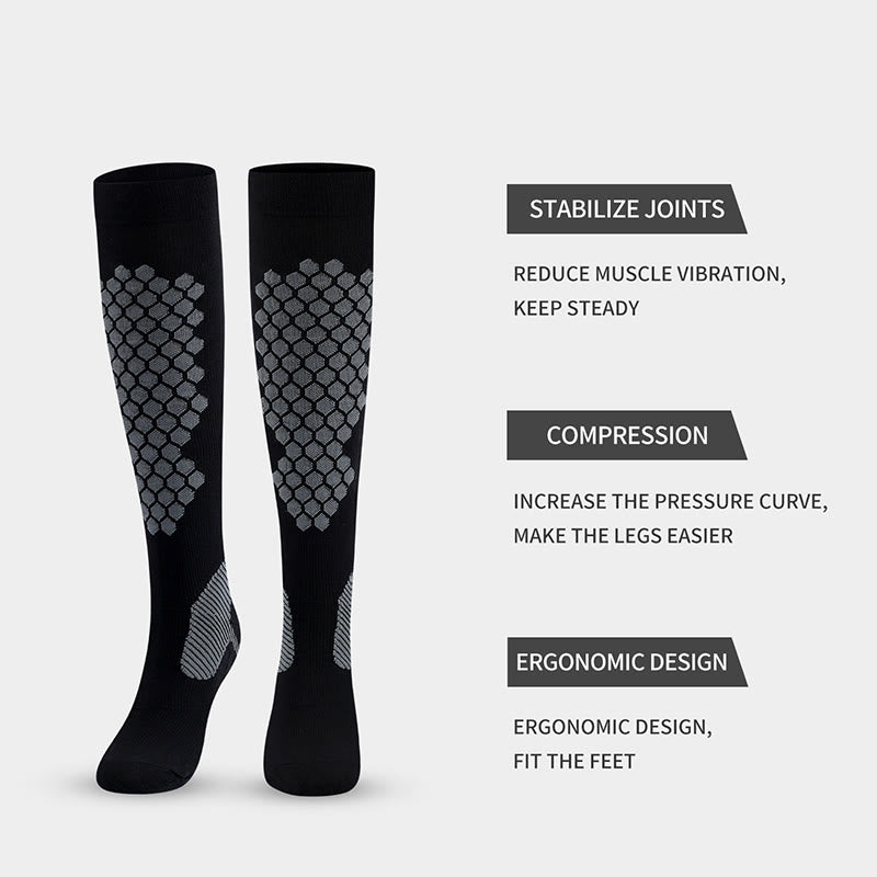 Chaussettes de compression sport à motif losange (3 paires)