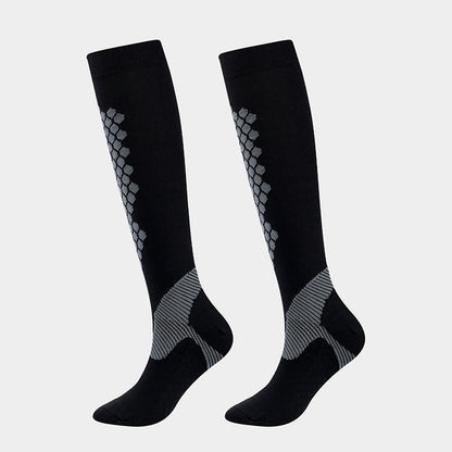 Chaussettes de compression sport à motif losange (3 paires) - Noir - EU38-41 (US8-11) - image 4