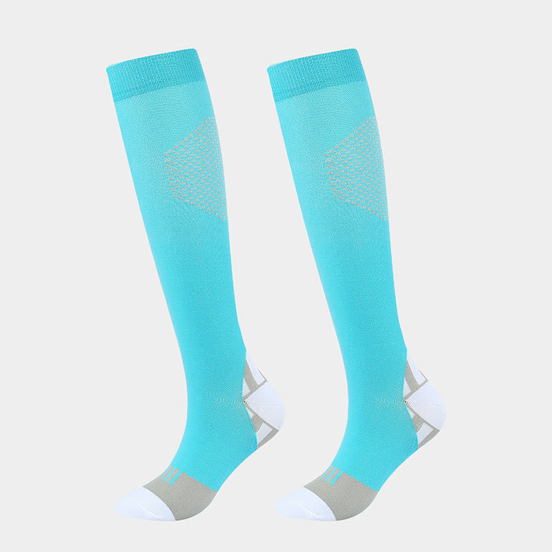 Chaussettes de compression assorties en nid d'abeille (4 paires) - Bleu clair - EU38-41 (US8-11) - image 7
