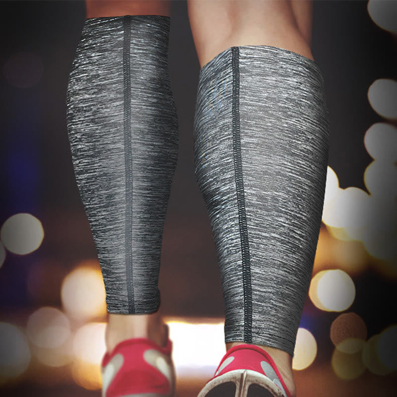 Manchons de compression gris pour mollets grande taille - image 3