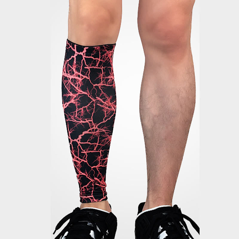 Manchons de compression pour mollets fissurés grande taille - Rouge - XL - image 1