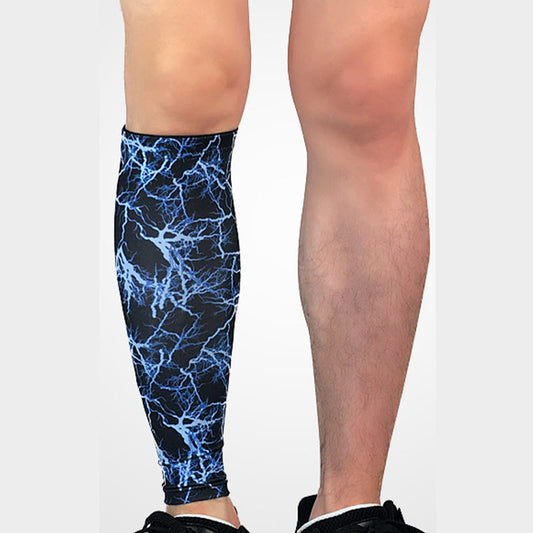 Manchons de compression pour mollets fissurés grande taille - Bleu - XL - image 0