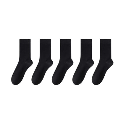 Chaussettes élégantes en coton (5 paires) - Noir - EU39-45 (US6-11) - image 11