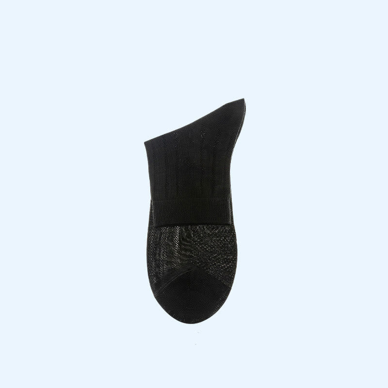 Chaussettes transparentes en soie glacée (4 paires) - Noir - EU39-45 (US6-11) - image 9