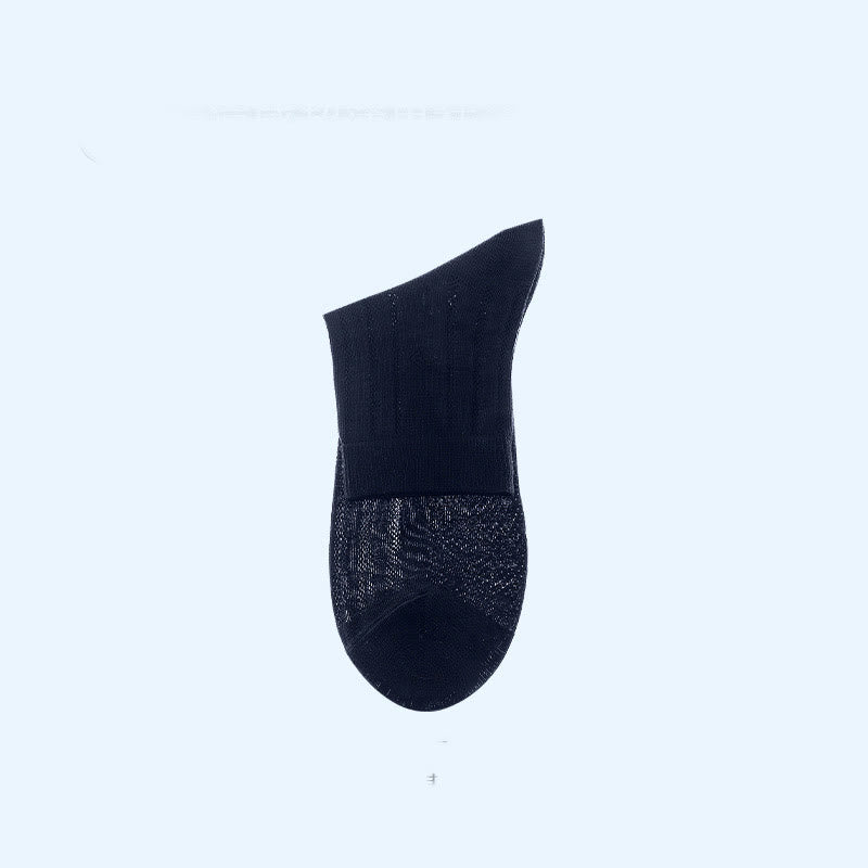 Chaussettes transparentes en soie glacée (4 paires) - Bleu marine - EU39-45 (US6-11) - image 8