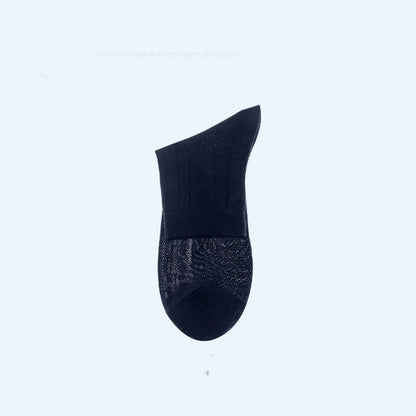 Chaussettes transparentes en soie glacée (4 paires) - Bleu marine - EU39-45 (US6-11) - image 8
