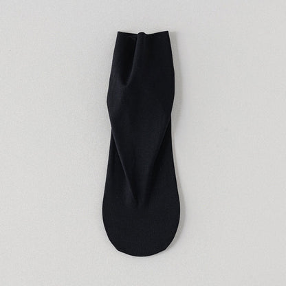 Chaussettes longues en soie glacée de couleur unie, grande taille (6 paires)