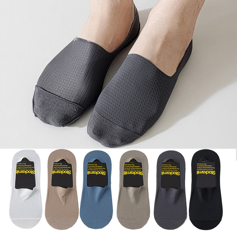 Chaussettes classiques gaufrées invisibles grande taille (6 paires)