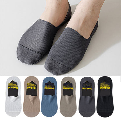 Chaussettes classiques gaufrées invisibles grande taille (6 paires)