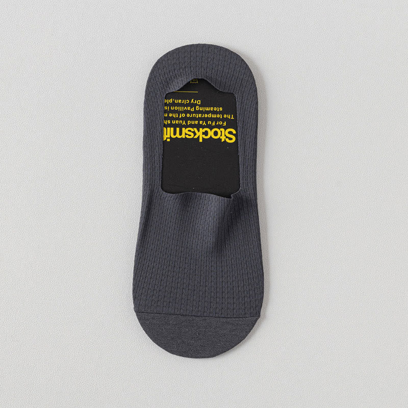 Chaussettes invisibles gaufrées classiques (6 paires) - Gris foncé - EU39-44 (US6-10) - image 15