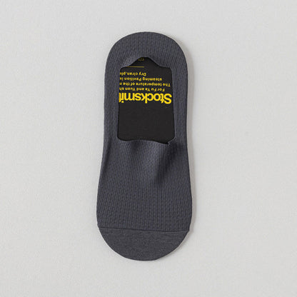 Chaussettes invisibles gaufrées classiques (6 paires) - Gris foncé - EU39-44 (US6-10) - image 15