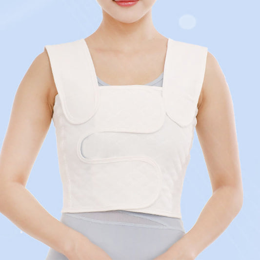 Orthèse de fixation des côtes élastique et confortable pour la poitrine - Blanc - 2XL - image 0