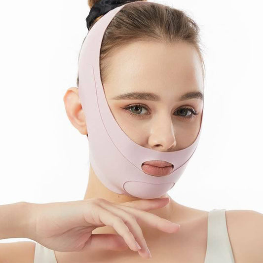 Masque à sangle velcro pour lifting du visage - Rose - Taille unique - image 0