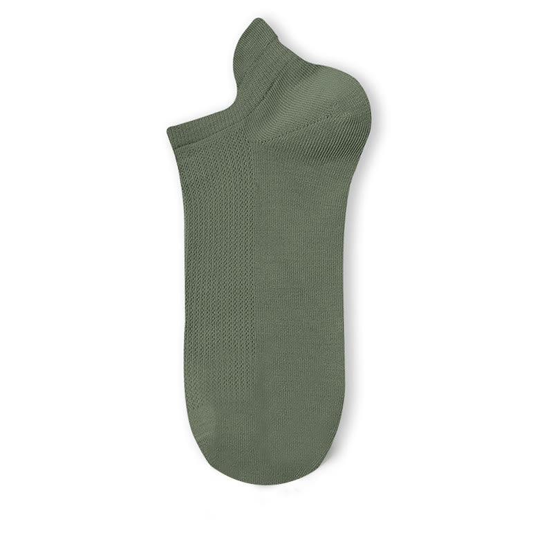 Chaussettes légères et respirantes à la cheville (5 paires) - Vert armée - EU40-45 (US7-11) - image 9