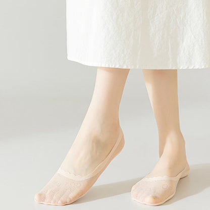 Chaussettes invisibles en jacquard à lettres (9 paires)