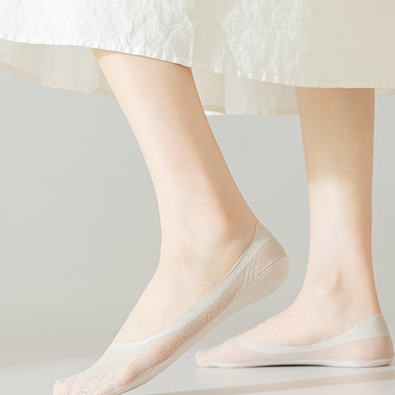 Chaussettes invisibles en jacquard à lettres (9 paires)