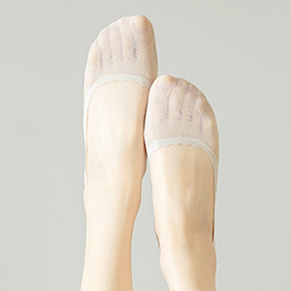 Chaussettes invisibles en jacquard à lettres (9 paires)