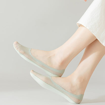 Chaussettes invisibles en jacquard à lettres (9 paires)