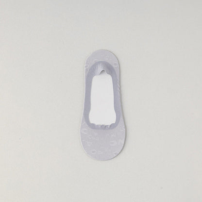 Chaussettes invisibles en jacquard à lettres (9 paires)