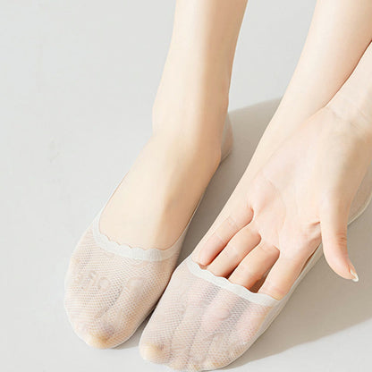 Chaussettes invisibles en jacquard à lettres (9 paires)