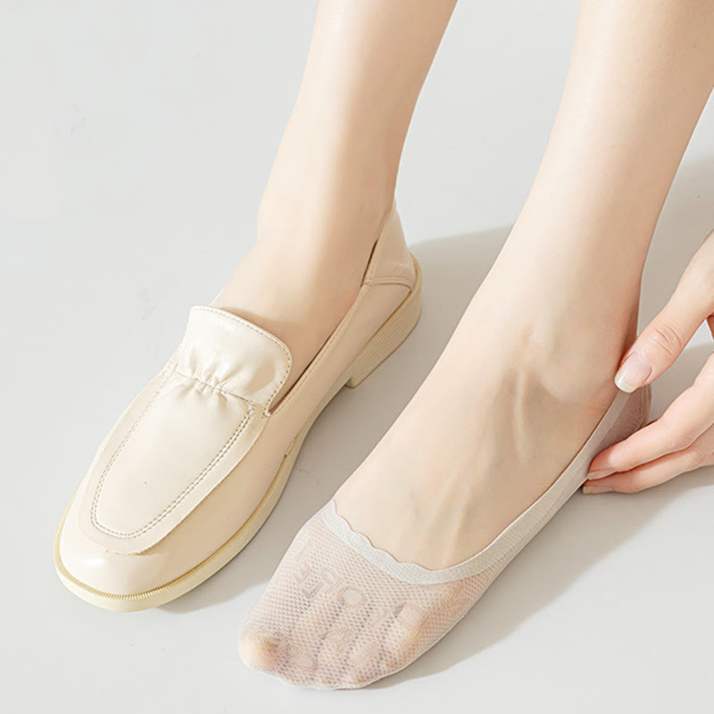 Chaussettes invisibles en jacquard à lettres (9 paires)