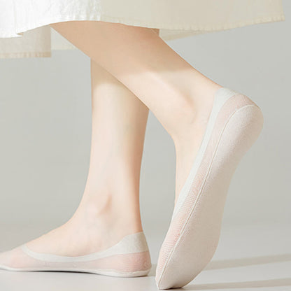 Chaussettes invisibles en jacquard à lettres (9 paires)