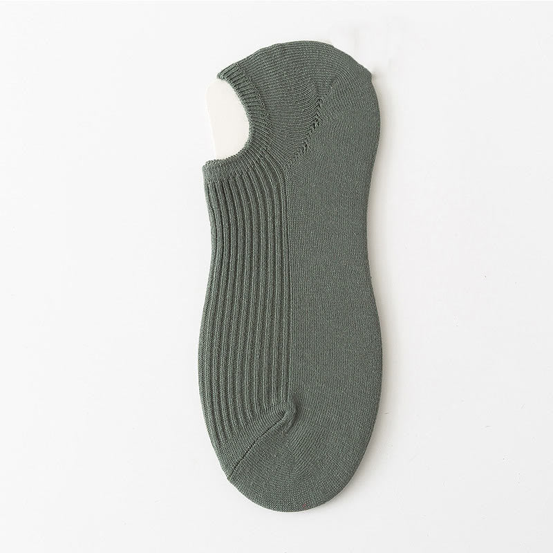 Chaussettes basses unies de couleur (9 paires) - Vert armée - EU39-44 (US6-10) - image 17