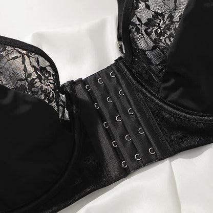 Soutien-gorge push-up à armatures avec fermeture sur le devant et dentelle