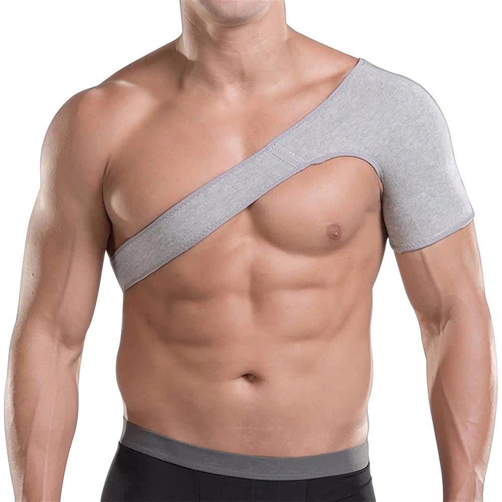 Épaulière extensible et respirante en charbon de bambou - Gris - L - image 0