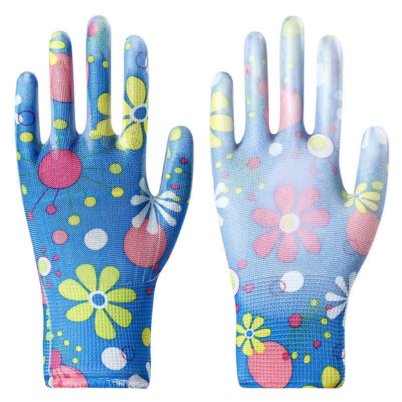 Gants de jardinage antidérapants et résistants à l'abrasion (12 paires) - Bleu - Taille unique - image 10