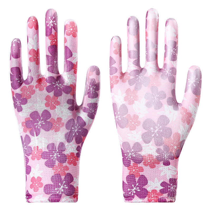 Gants de jardinage antidérapants et résistants à l'abrasion (12 paires) - Rose - Taille unique - image 8