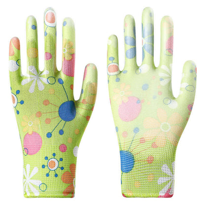 Gants de jardinage antidérapants et résistants à l'abrasion (12 paires) - Vert - Taille unique - image 12