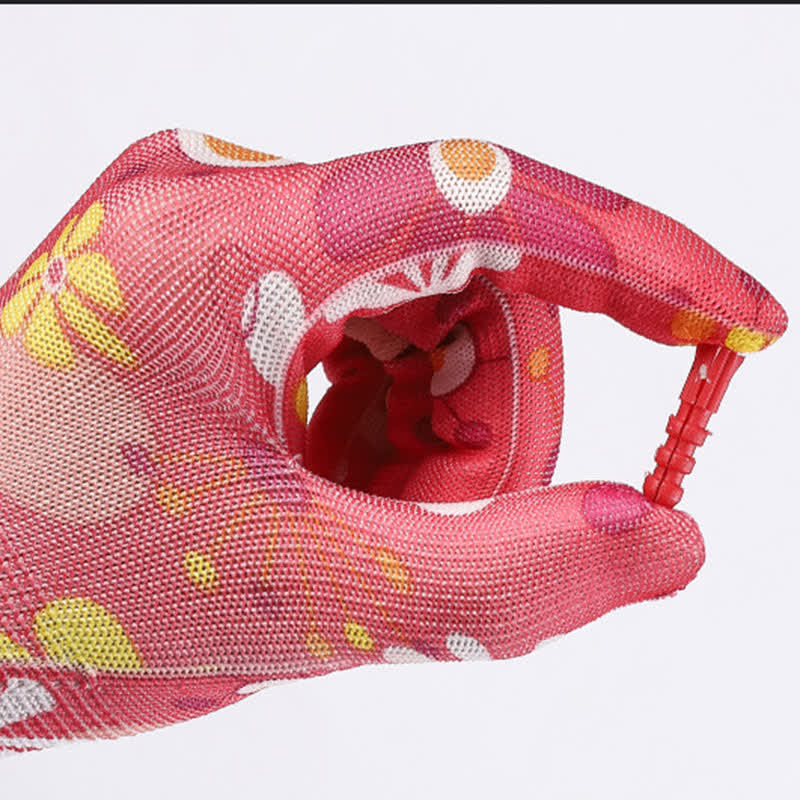 Gants de jardinage imprimés en tricot de nylon (12 paires) - image 4