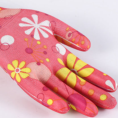 Gants de jardinage imprimés en tricot de nylon (12 paires) - image 3