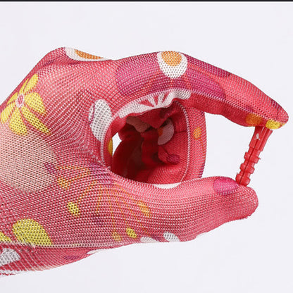 Gants de jardinage imprimés en tricot de nylon (12 paires) - image 5